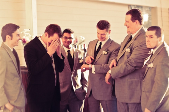 waiting for the wedding ceremony to begin