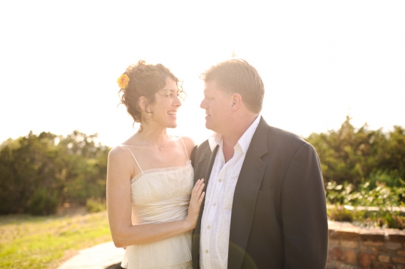 couple at sunset at the lookout
