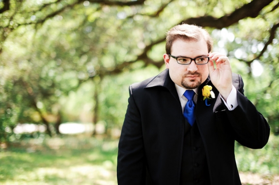 nerdy looking groom