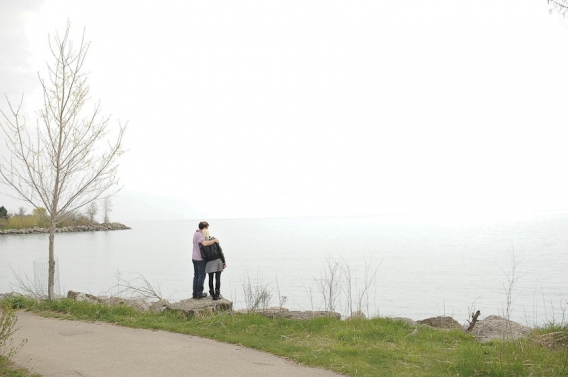 couple looking into ocean