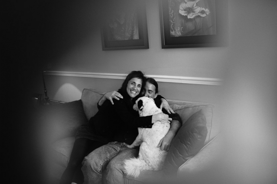 a couple and their dog in toronto, canada