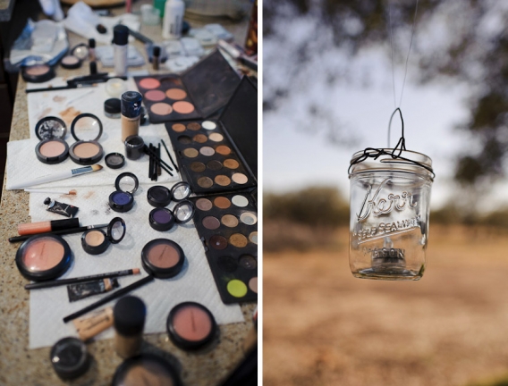 mason jar hanging in a tree