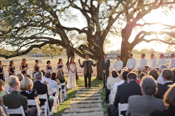 ceremony at sunset