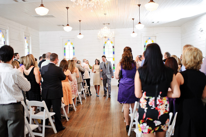 ceremony inside the building