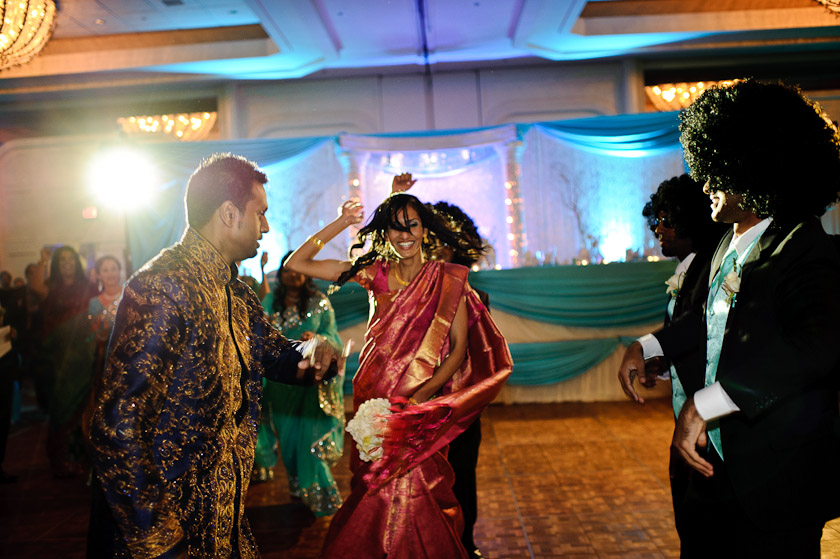 indian bride dancing