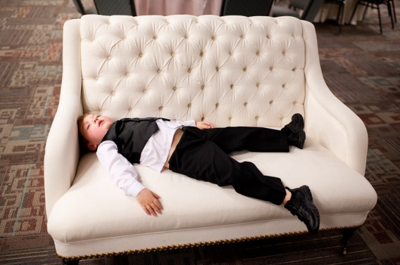 a boy tired