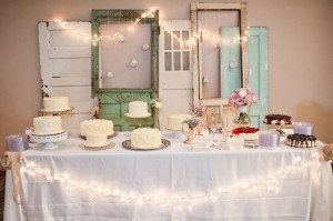 vintage doors at a wedding