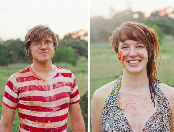 messy food fight