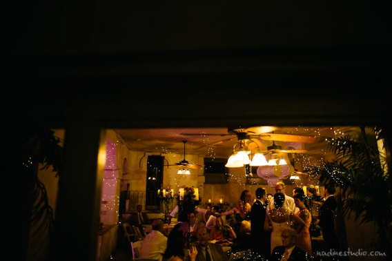 view from outside at night