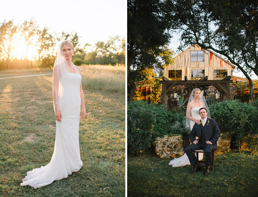 bride and groom portrait at the ranch