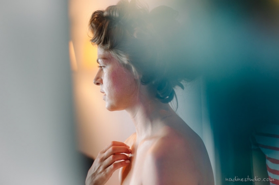 bride getting ready at the w hotel