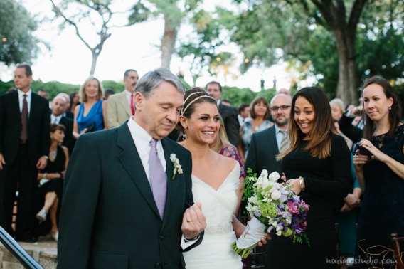 dad walking the bride down