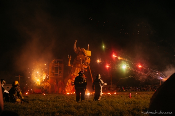 man with firework hat