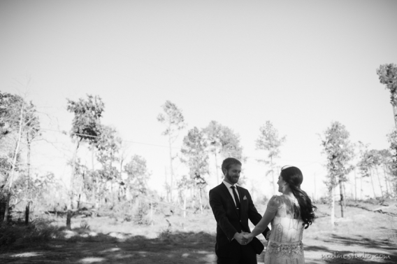 black and white of couple