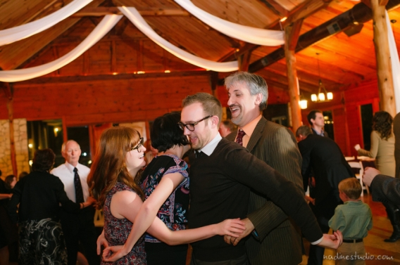 improvisors at a wedding