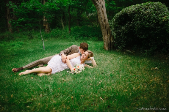lying on the grass portrait
