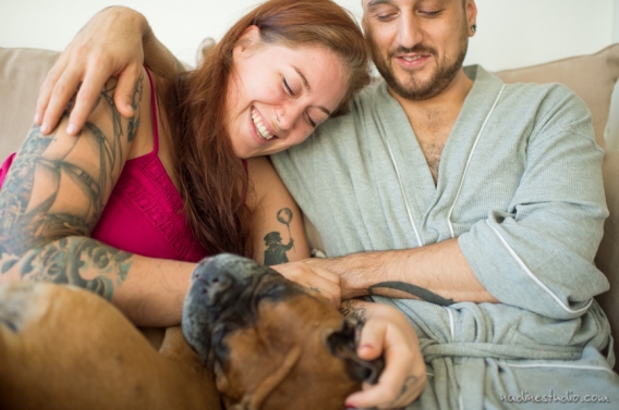 family session with dog