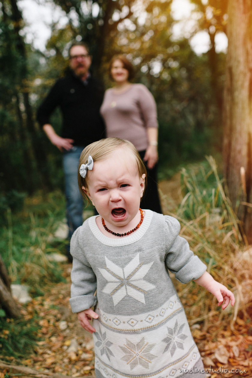 crying toddler at photoshoot