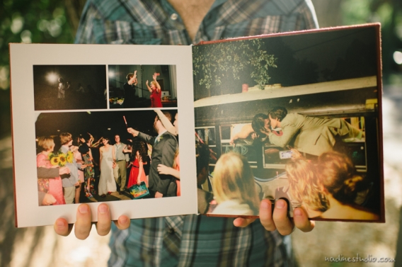 silk linen wedding albums in austin, texas