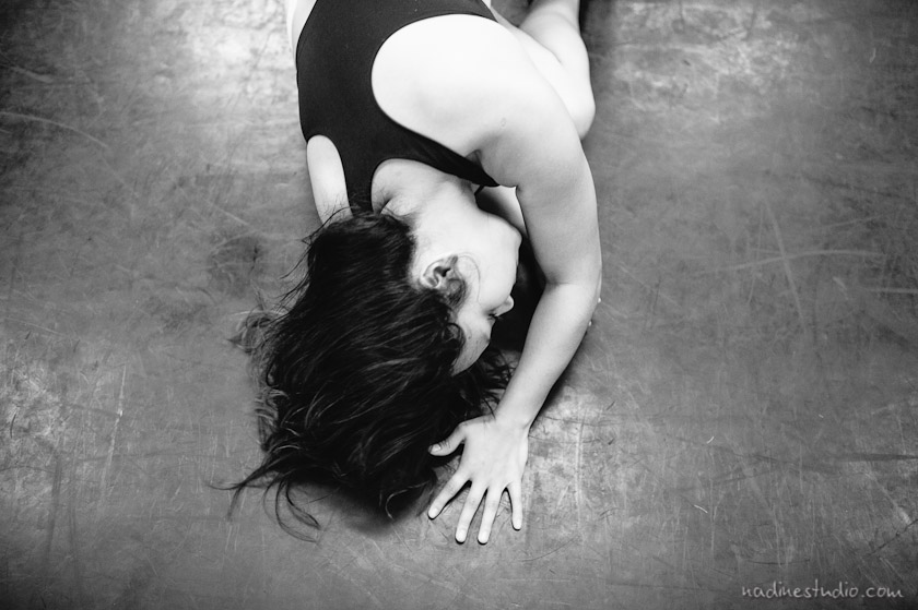 black and white hair on floor dance