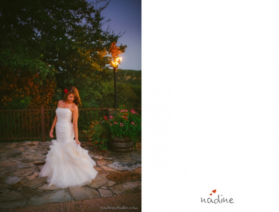 bride twirling at dusk