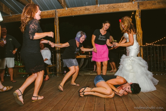 crazy dancing with band