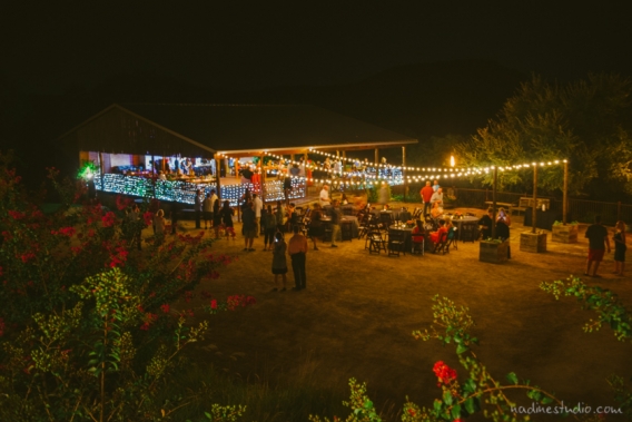 night shot of venue
