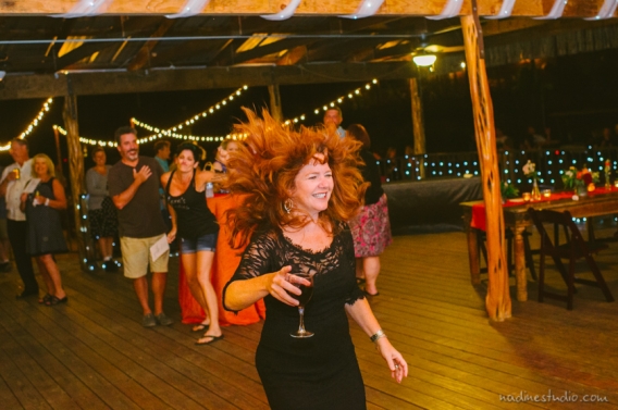 crazy hair at reception