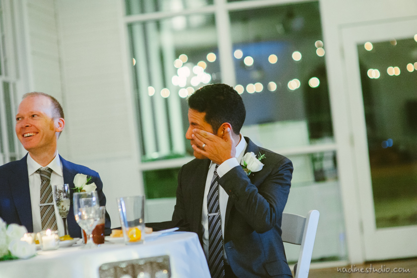 groom crying during speeches