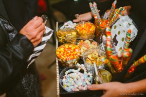 halloween candy during a wedding