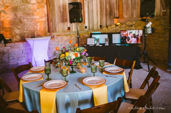 linens at rustic ranch