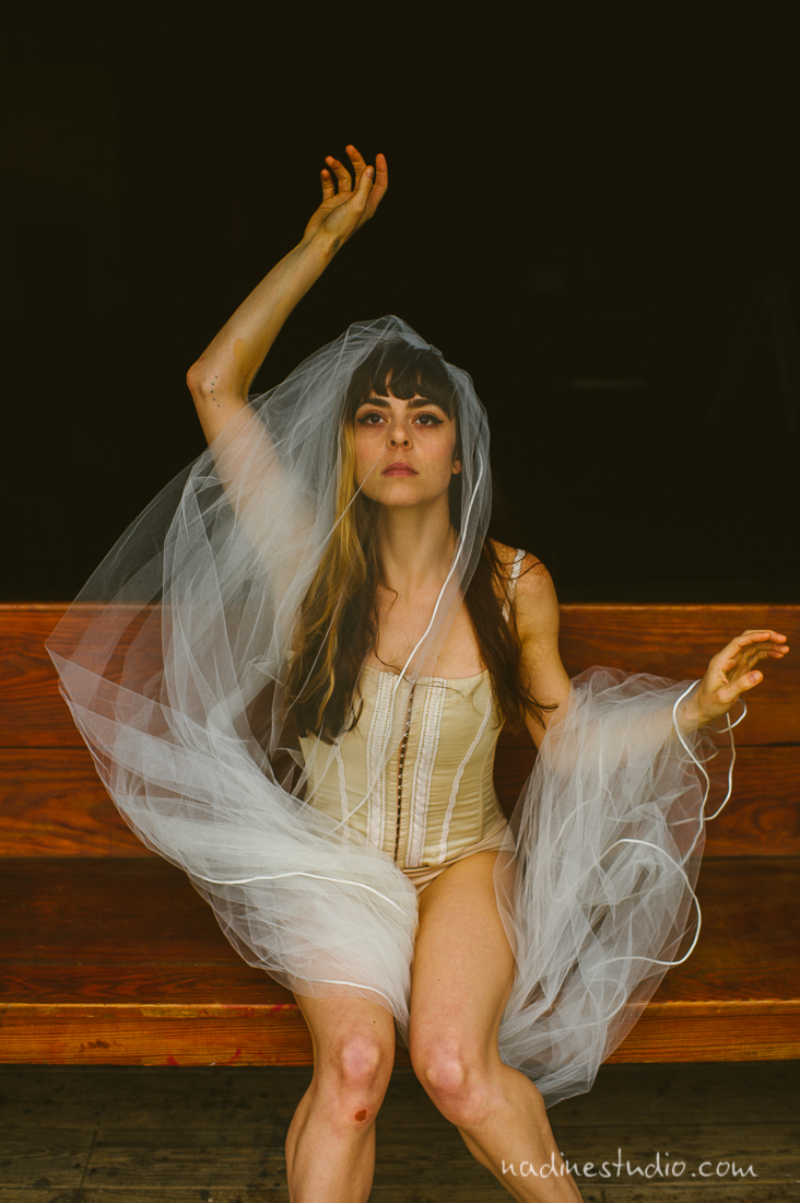 dancer veil bridal