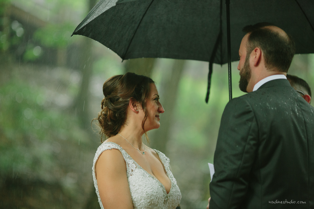 rained rainy wedding