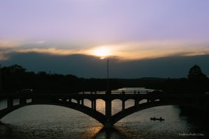 lady bird town lake at sunset