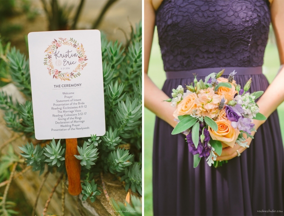 a fan and a bouquet