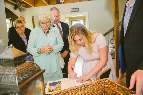 signing in the guest book