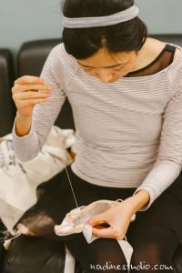 sewing pointe shoes