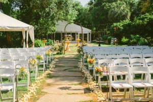 garden anthropologie setup for a ceremony