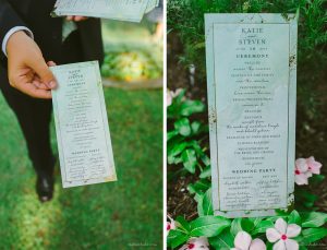 garden wedding ceremony notes