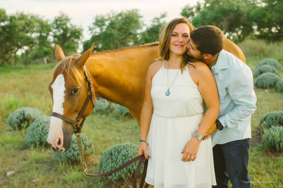 couple with horses texas hill country