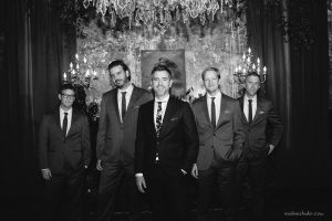 elegant gq style groomsmen portrait