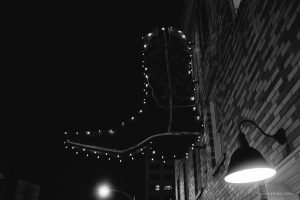 the boot in black and white