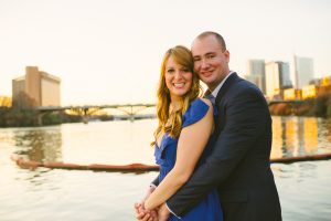 hugging for a portrait