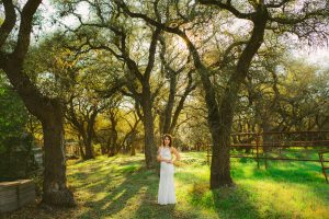 bridal dress in the sun