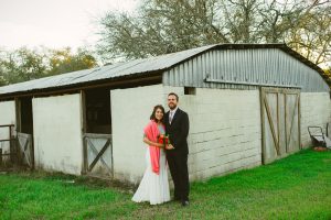 couple at the barn