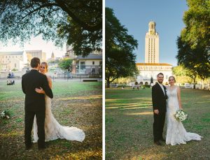 longhorn wedding at the main quad