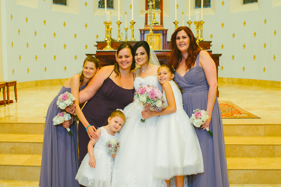 bridal photos at catholic church