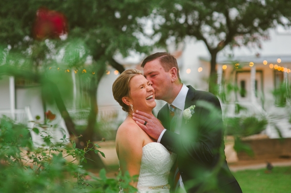 happy bride and groom