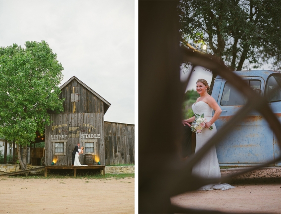 seeing the bride through a wooden spoke