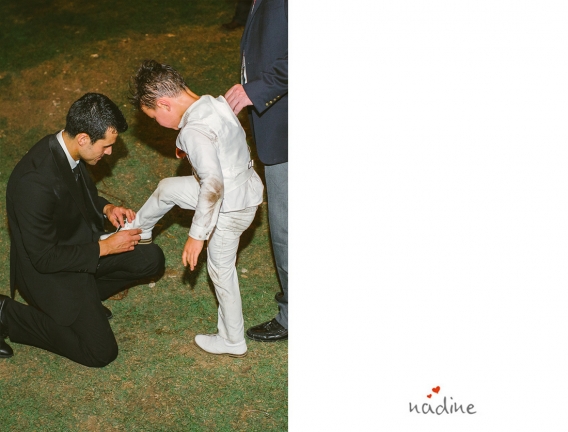 groom helping ringbearer